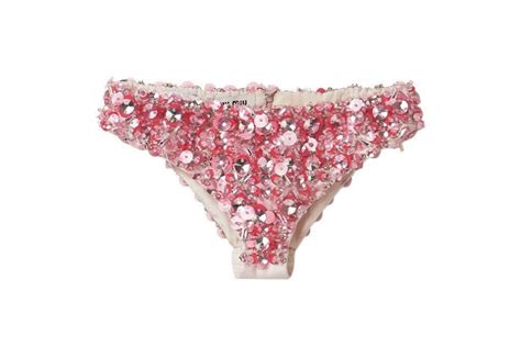 miu miu sequin panties|Opal Embroidered Silk And Wool Panties .